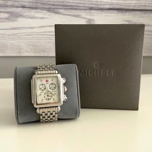 Michele Deco Watch Pearl Face with Diamonds